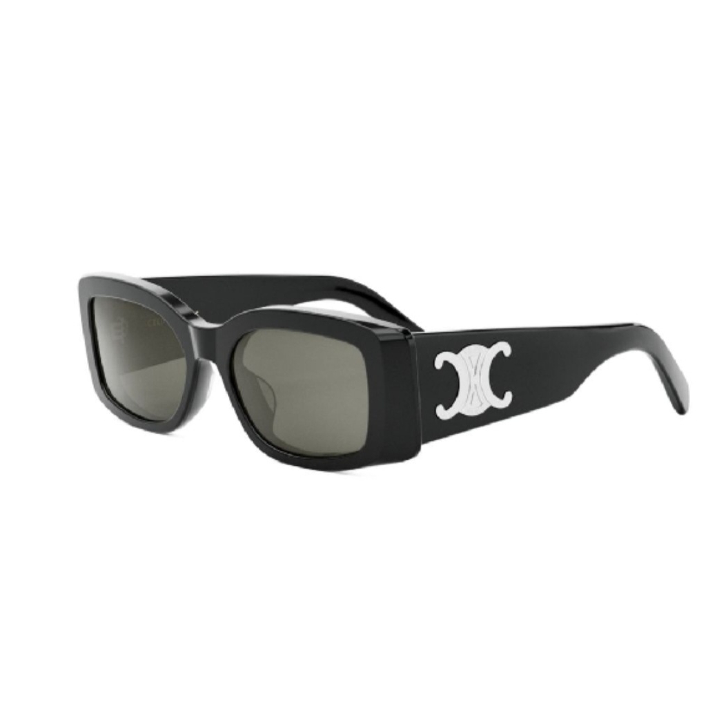 (W) Celine Triomphe XL 01 Sunglasses in Acetate Black 착용 스타일