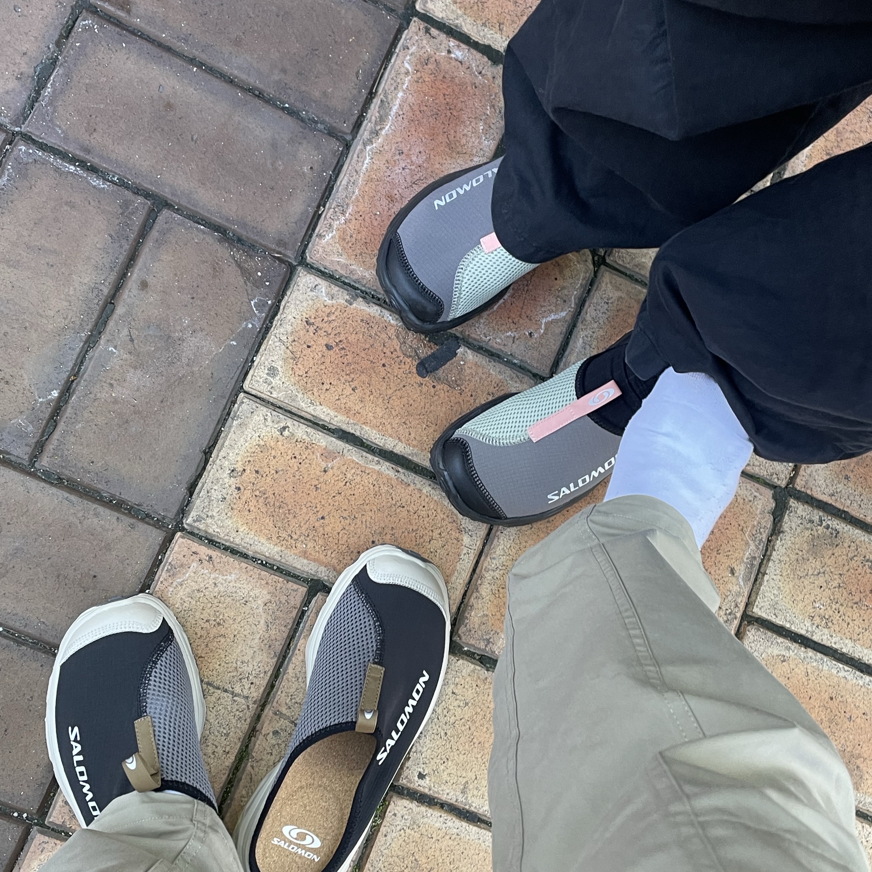 Salomon RX Slide 3.0 Pewter 착용 스타일