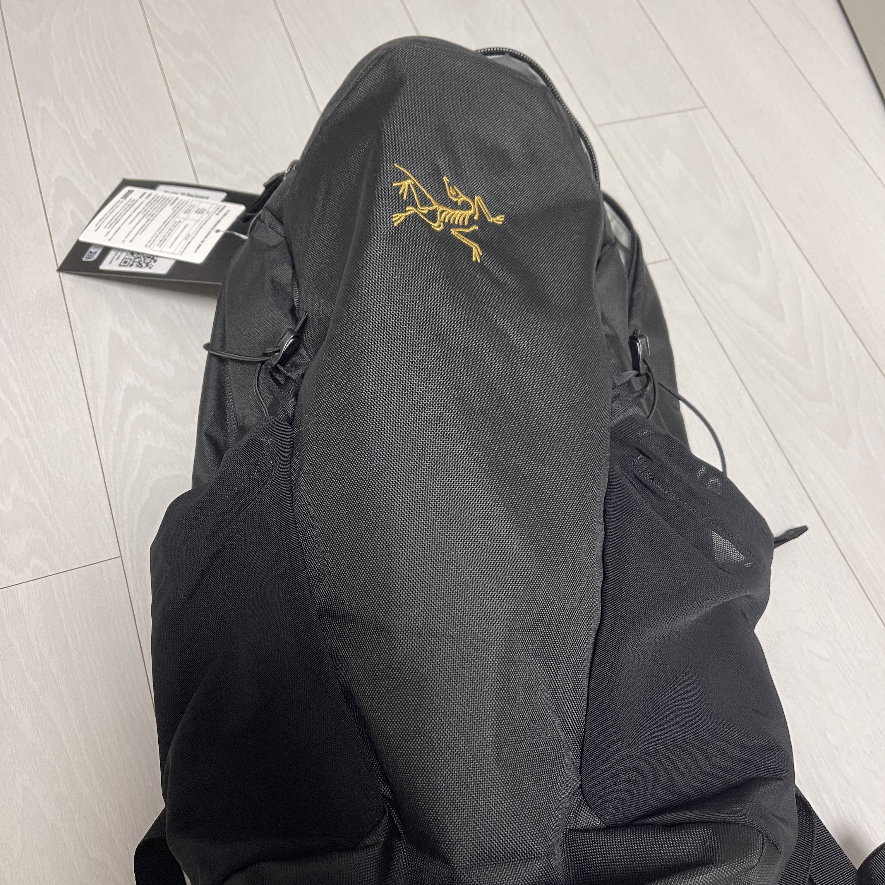 Arc'teryx Mantis 16 Backpack Black 착용 스타일 - 1