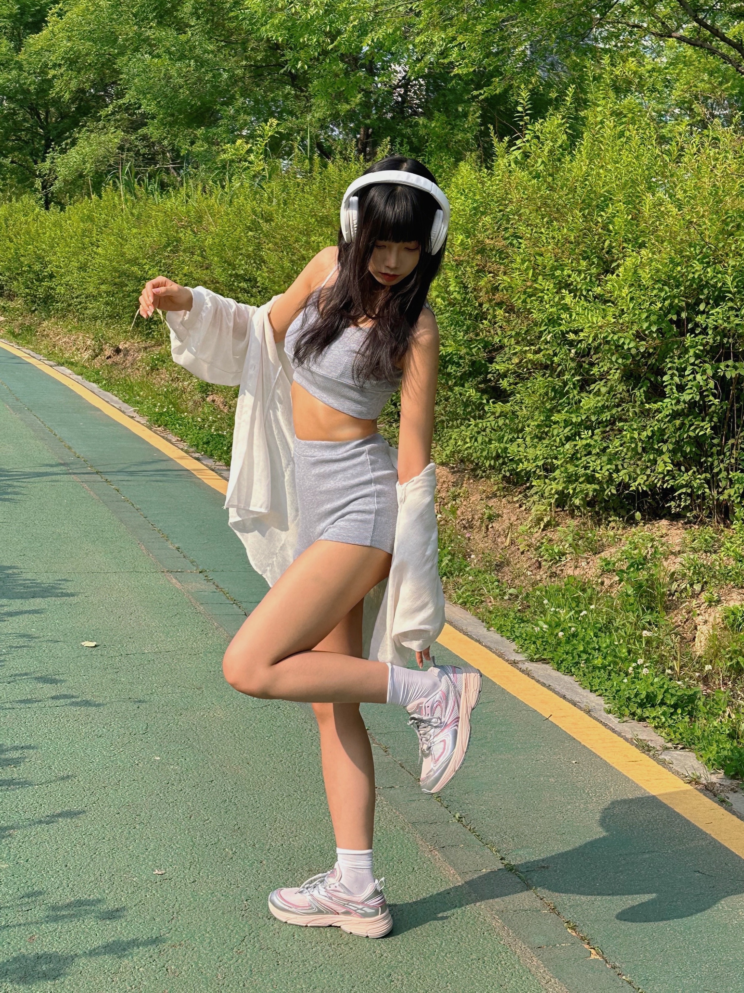 Fila Interun Pink Blossom 착용 스타일 - 1