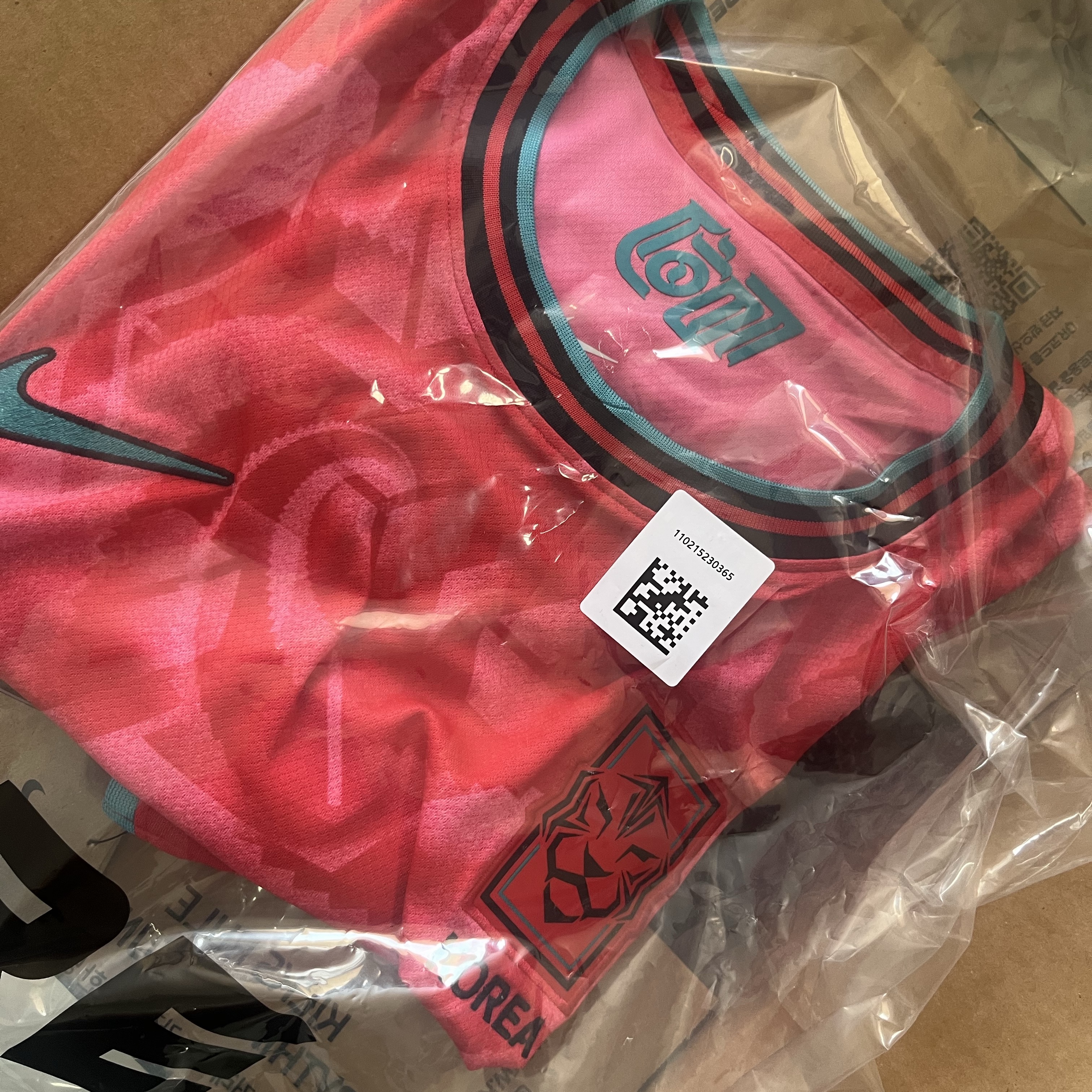 Nike Korea 2023/24 Dri-Fit Stadium Home Replica Jersey Black Global Red - Asia (Non Marking Ver.) 착용 스타일 - 2