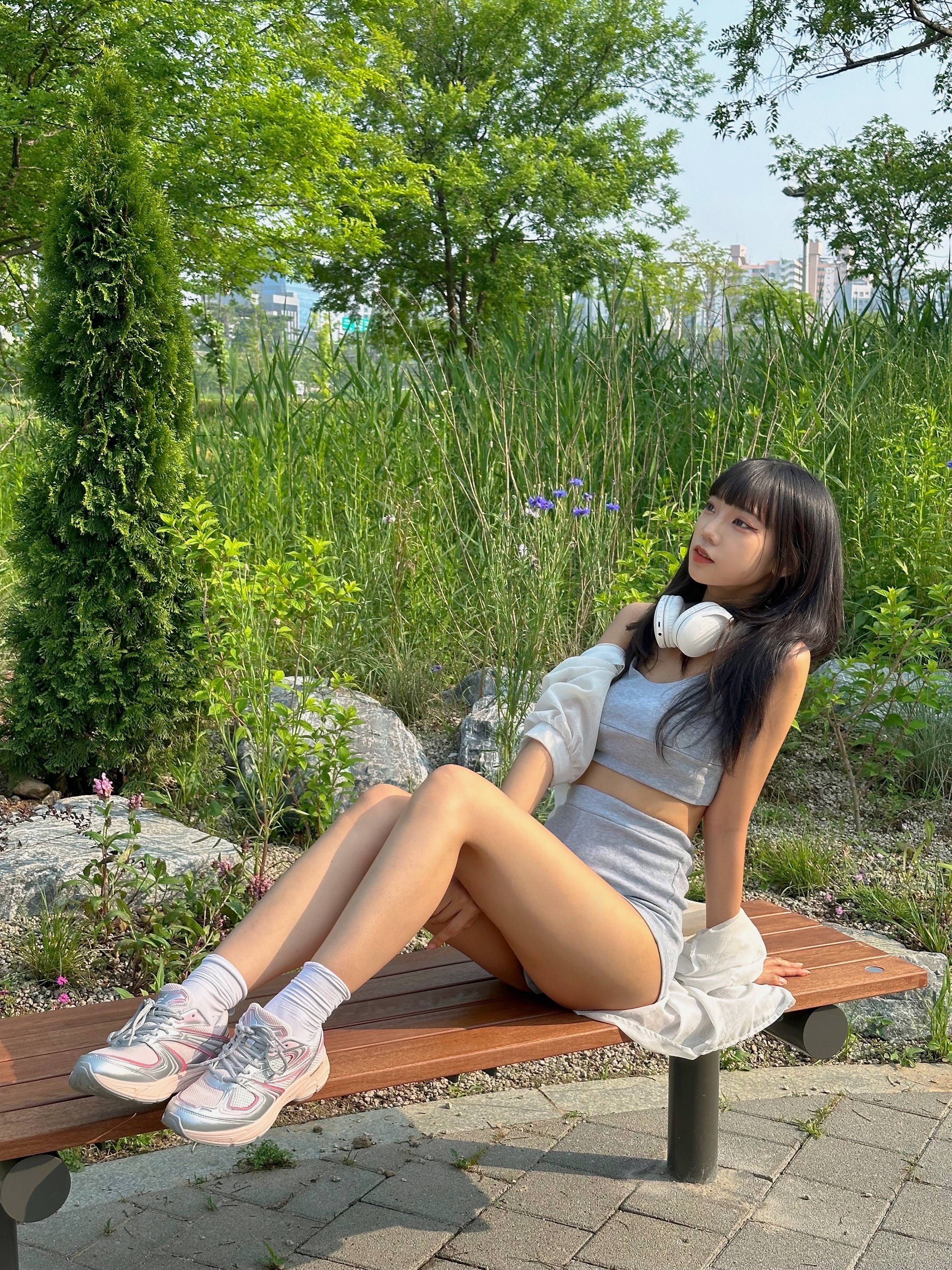 Fila Interun Pink Blossom 착용 스타일 - 4