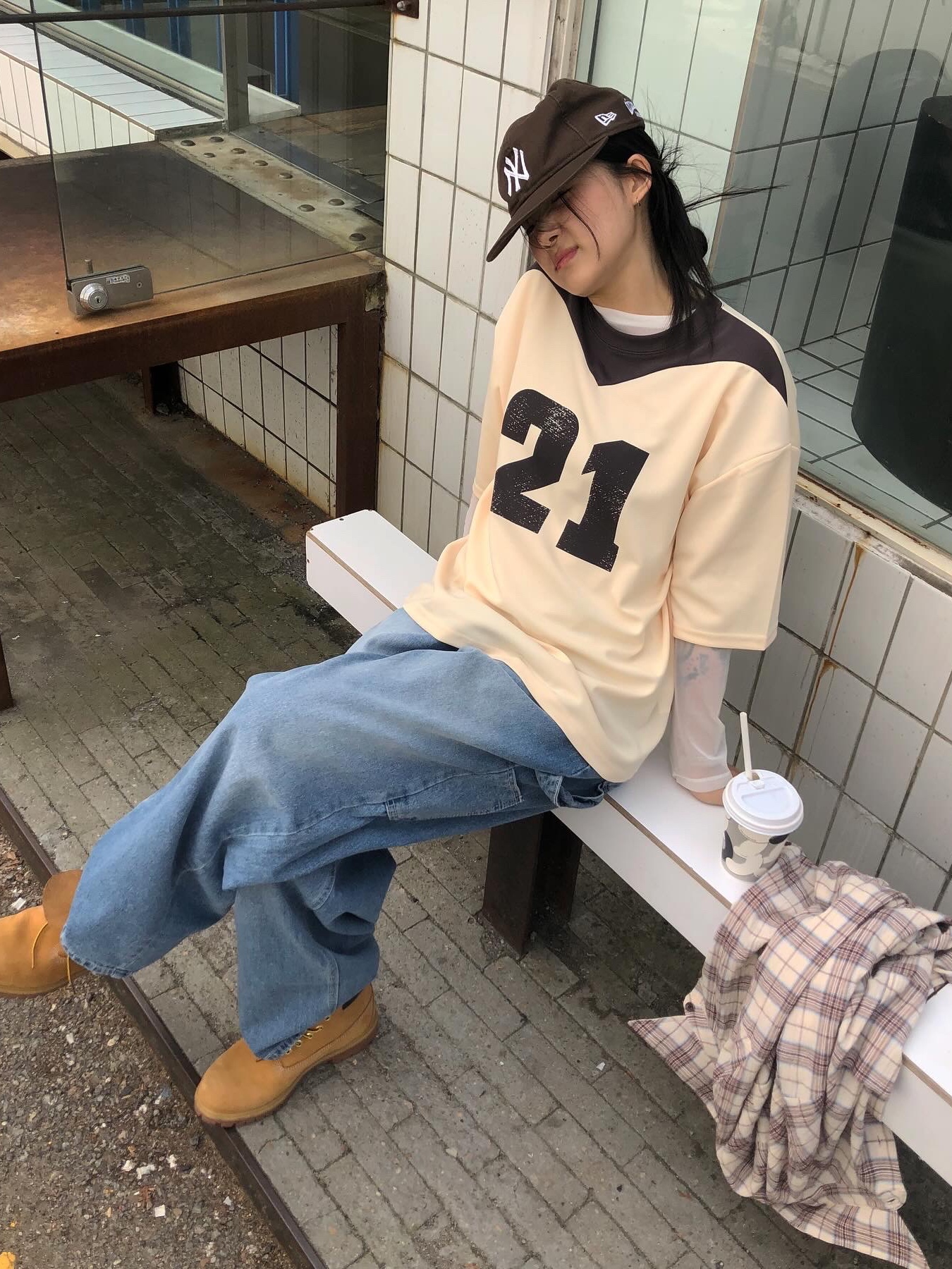 Thisisneverthat x New Era x MLB New York Yankees 9FIFTY Retro Crown Strapback Navy, Timberland Premium 6 inch Waterproof Boot Wheat Nubuck - Wide 착용 스타일 - 3