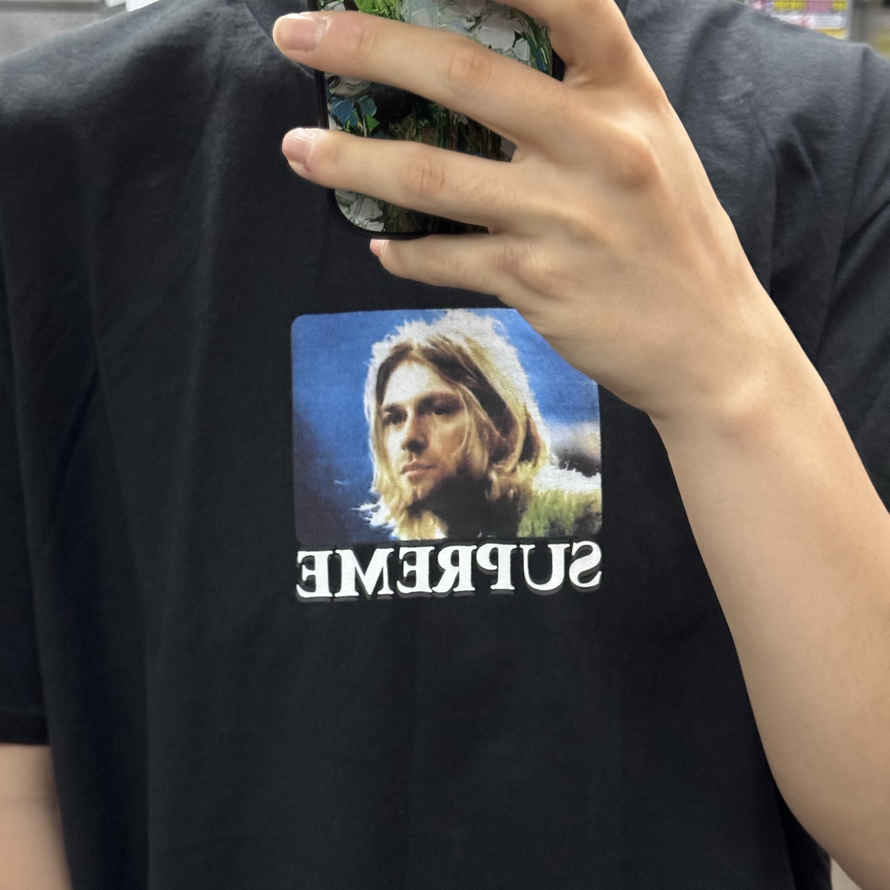 Supreme Kurt Cobain T-Shirt Black - 23SS 착용 스타일