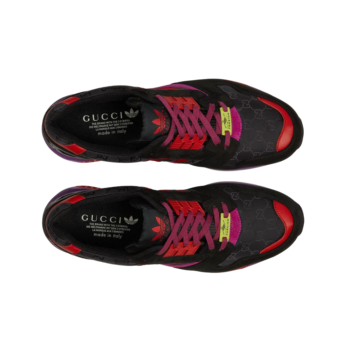 구찌 x 아디다스 ZX8000 스니커즈 블랙 GG 캔버스(Gucci x Adidas ZX8000 Sneaker Black GG Canvas) - 2