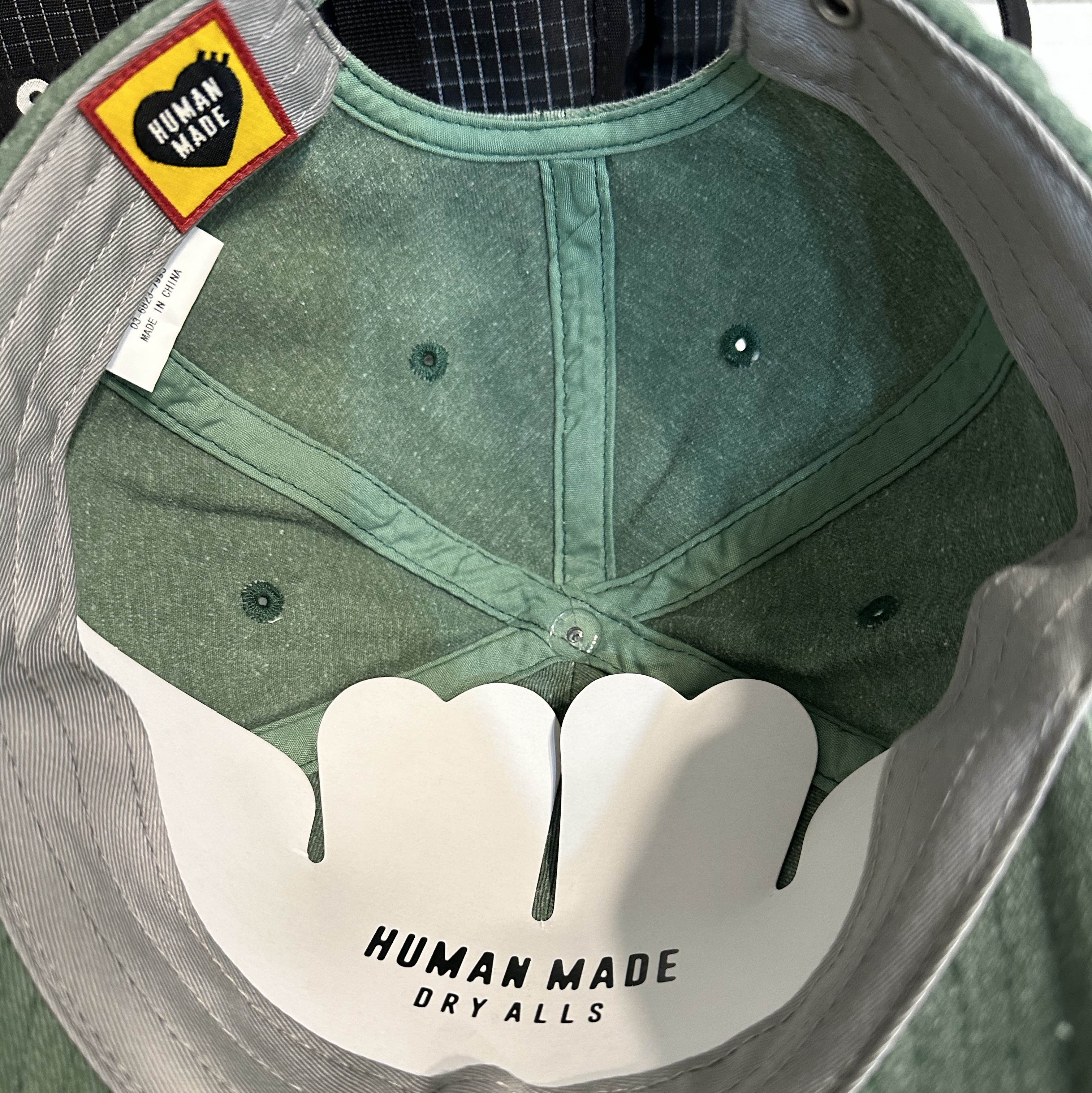 Human Made 6 Panel Cap #1 Green 착용 스타일 - 2