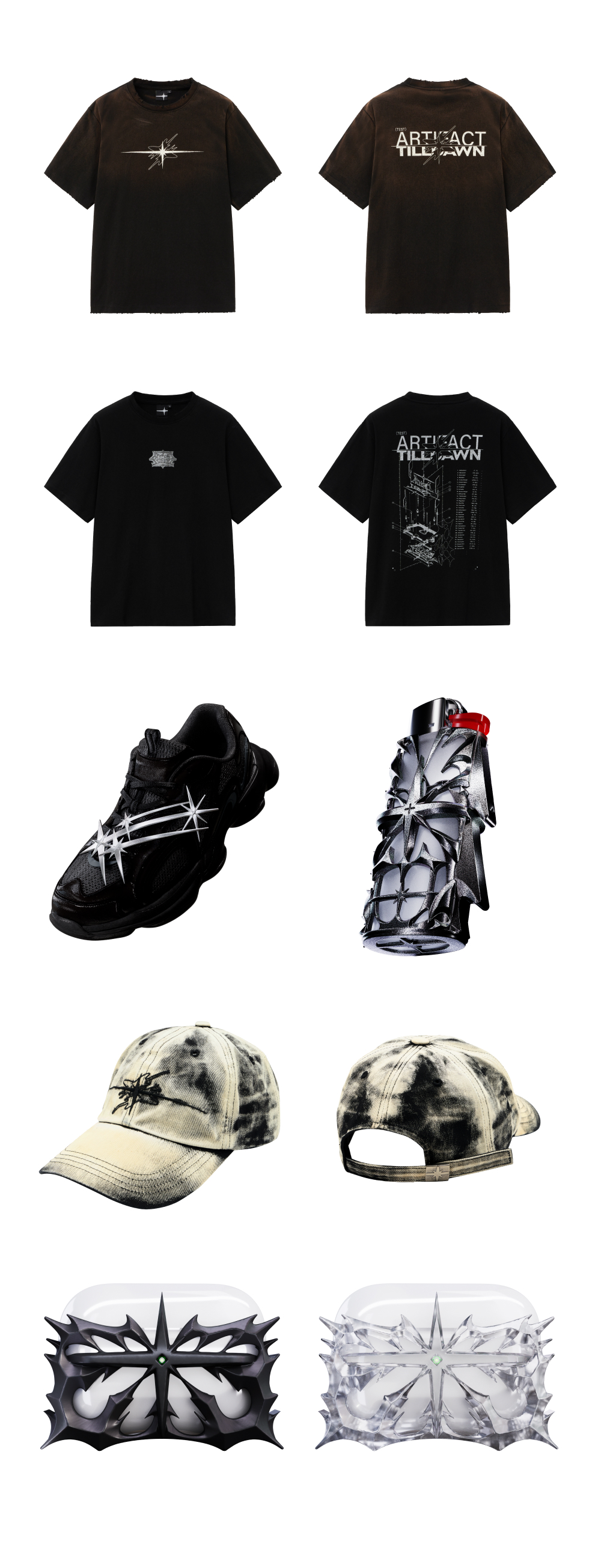 【TILLDAWN X TEST ARTIFACT】DOCKING SYMBOL TEE LIGHT GRAY 테스트 아티팩트 x 틸던 도킹 심볼 티셔츠 라이트 그레이 | Test