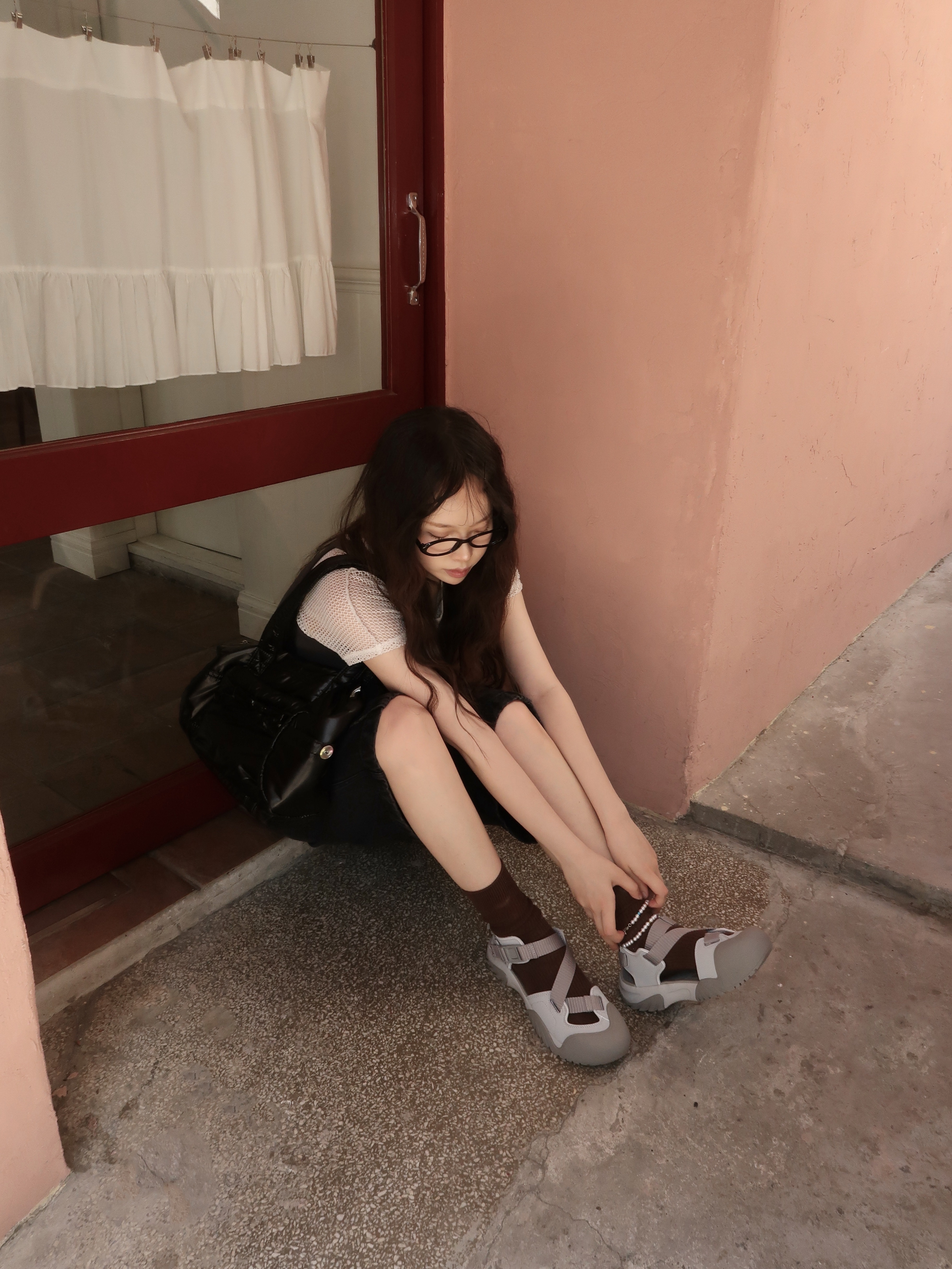 Fila Peito Sandal Grey 착용 스타일 - 7