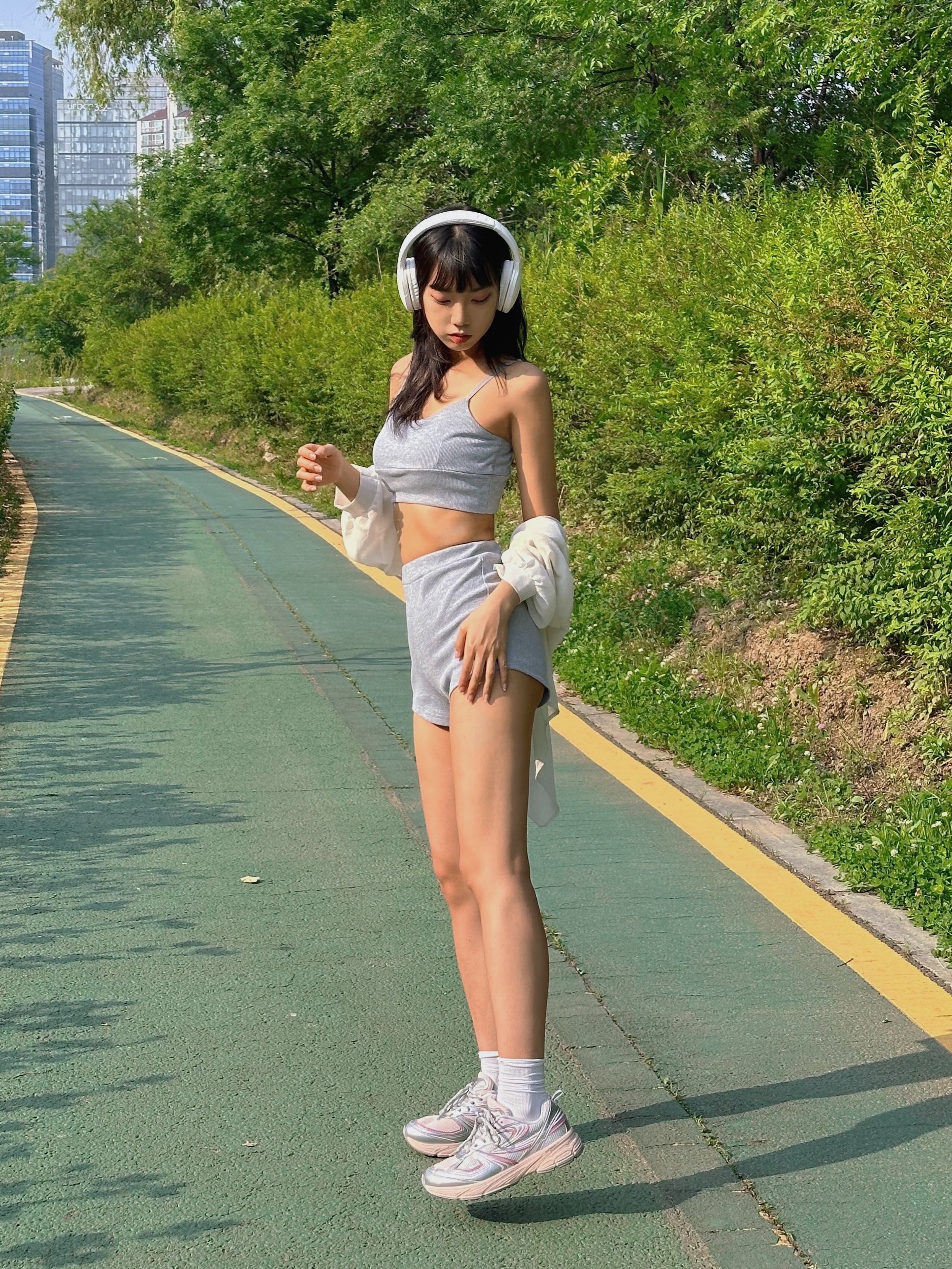 Fila Interun Pink Blossom 착용 스타일 - 2