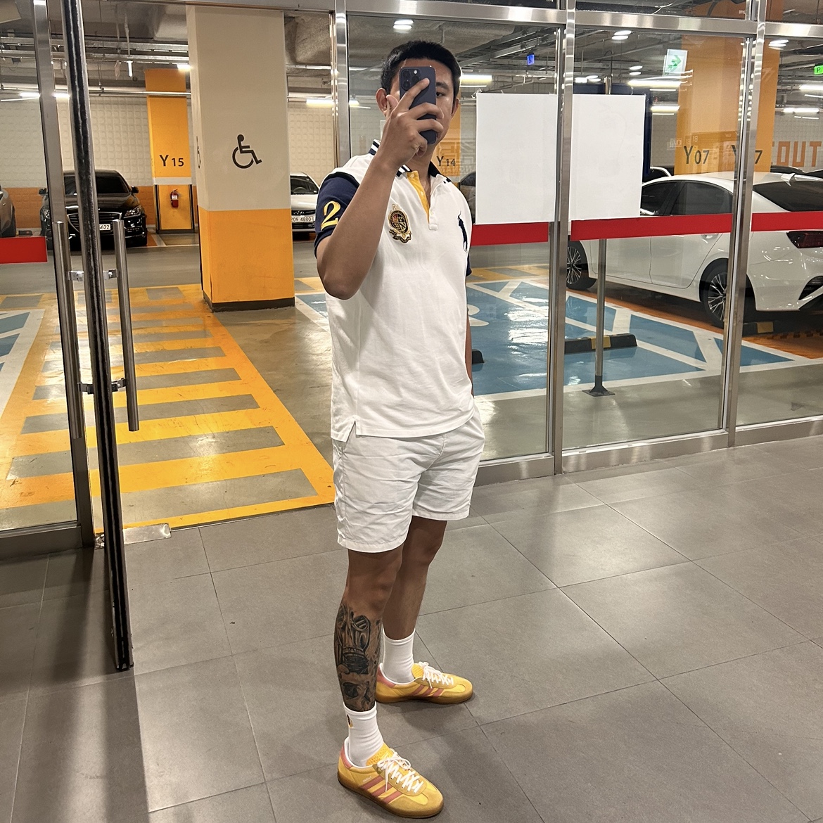 (W) Adidas Gazelle Indoor Semi Spark Clay 착용 스타일 - 2