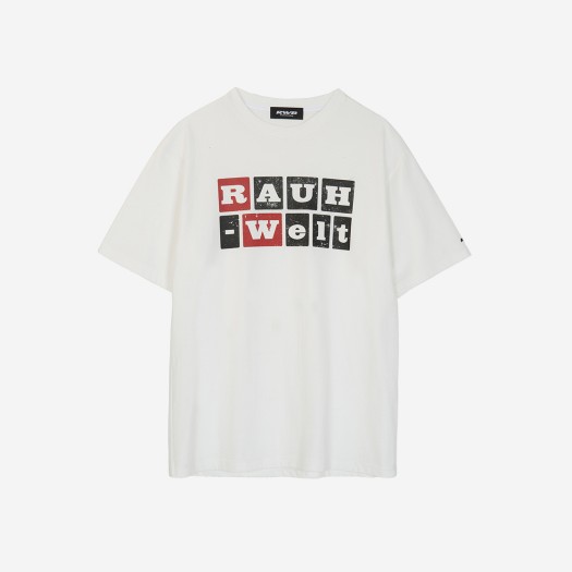 알더블유비 박스 로고 숏슬리브 티셔츠 화이트
