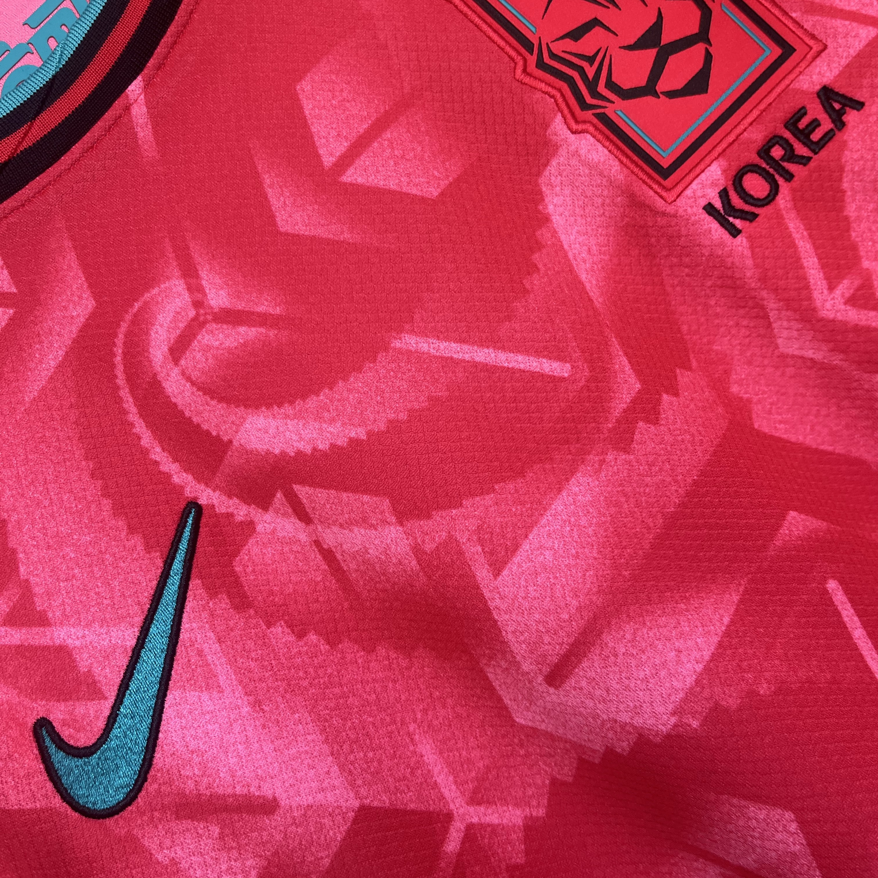 Nike Korea 2023/24 Dri-Fit Stadium Home Replica Jersey Black Global Red - Asia (Non Marking Ver.) 착용 스타일 - 1