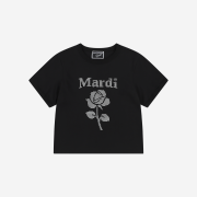 Mardi X Nardis Rose T Shirt Tight Fit Black