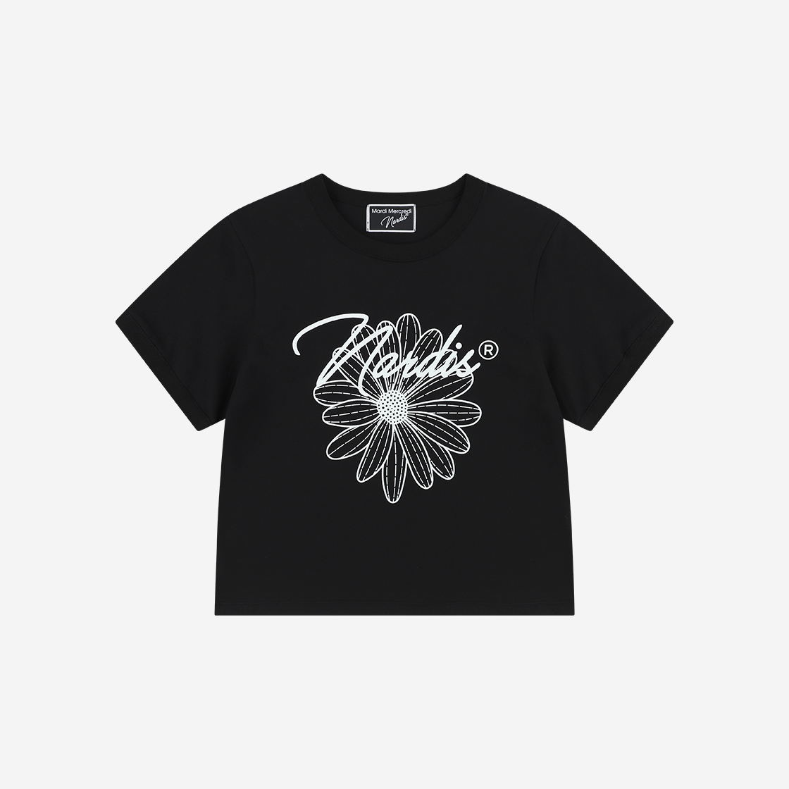 大人気 ☆MARDI X NARDIS☆ DOT FLOWER T SHIRT BOX FIT NARDIS MARDI x NARDIS Dot Flower T Shirt Box Fit - Black