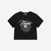 Mardi X Nardis Flower T Shirt Tight Fit Black