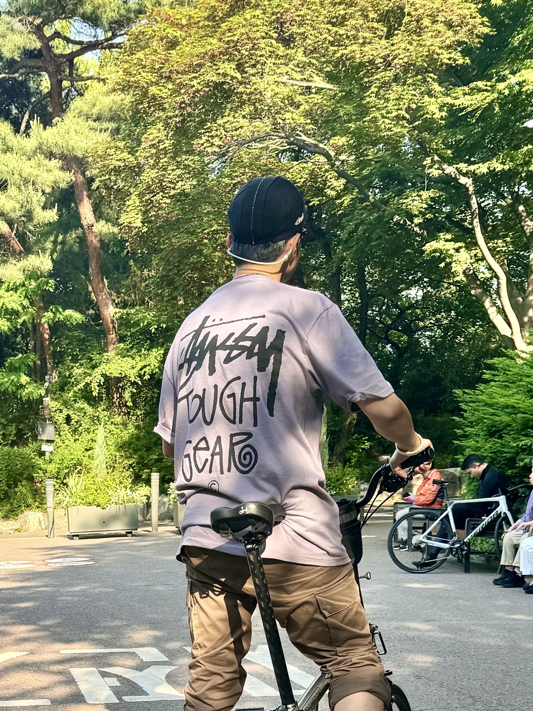 Stussy Tough Gear T-Shirt Mauve 착용 스타일