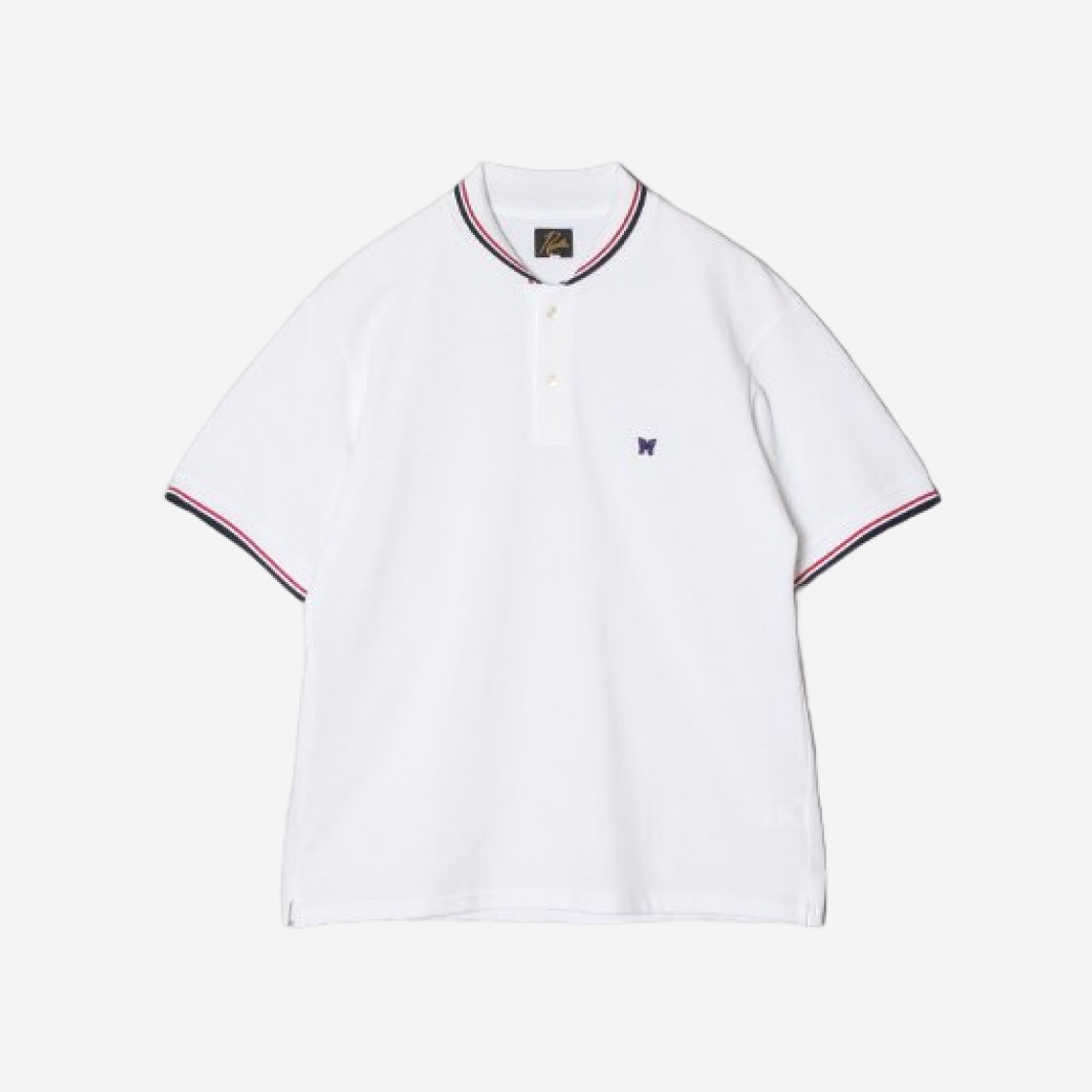 Needles Shawl Collar Polo Shirt White 상세 이미지 1