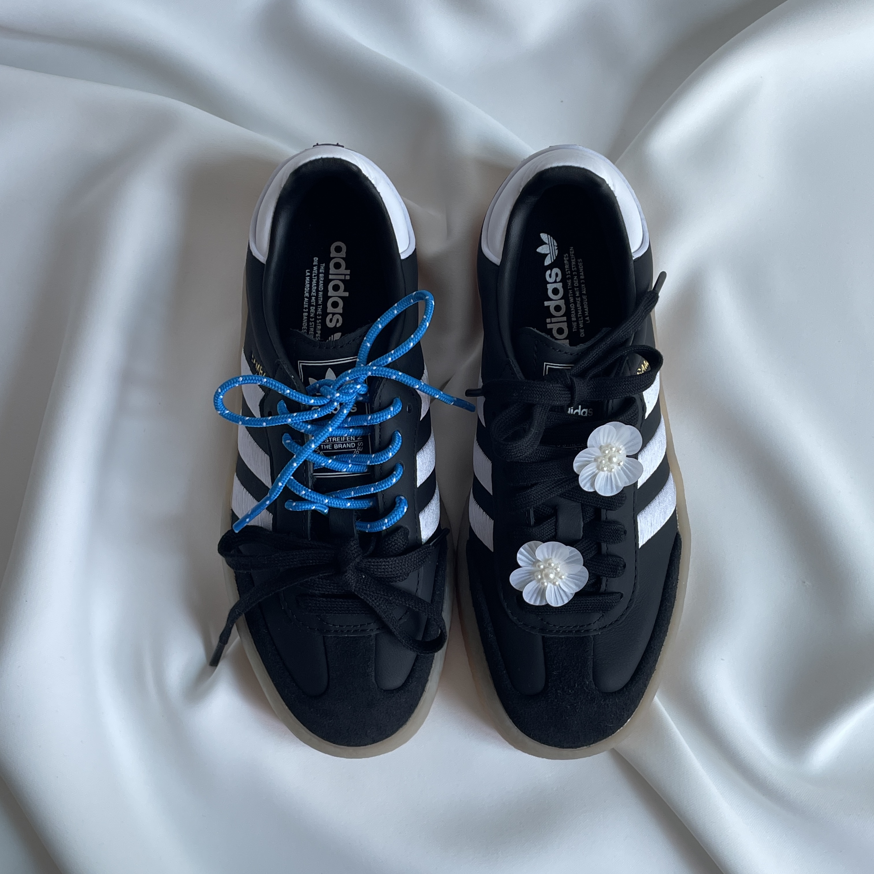 (W) Adidas Sambae Black White 착용 스타일 - 2