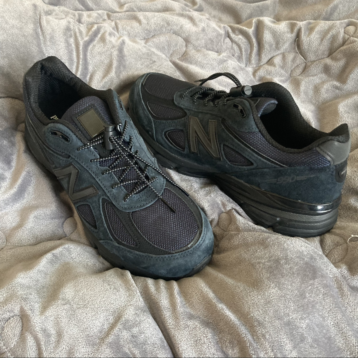 New Balance x JJJJound 990v4 Navy 착용 스타일