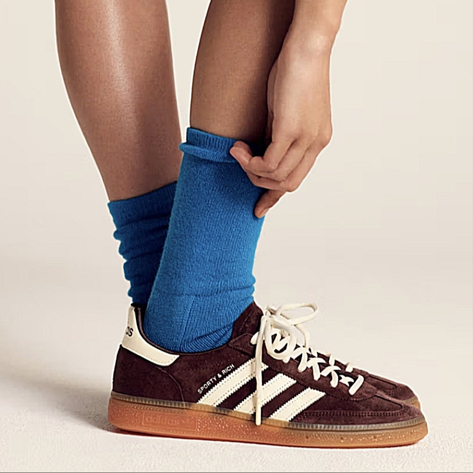 Adidas x Sporty & Rich Spezial Handball Auburn Cream White 착용 스타일