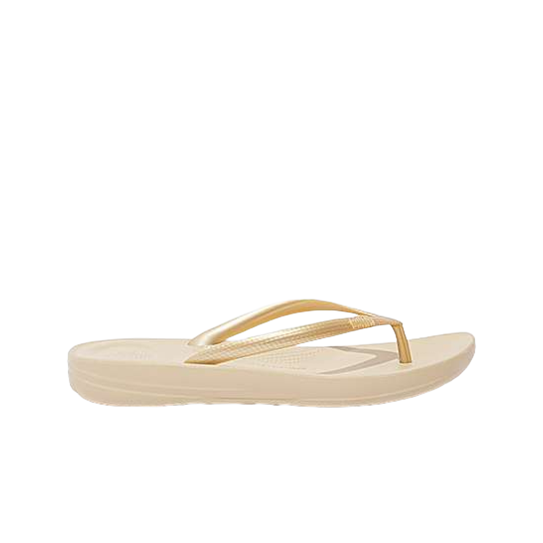 (W) 핏플랍 아이쿠션 얼고노믹 플립플랍 골드((W) FITFLOP Iqushion Ergonomic Flip Flops Gold)