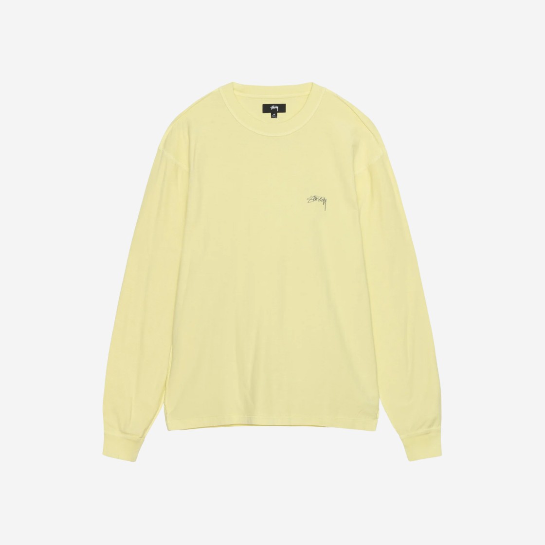 Stussy Lazy LS T-Shirts Yellow 상세 이미지 1