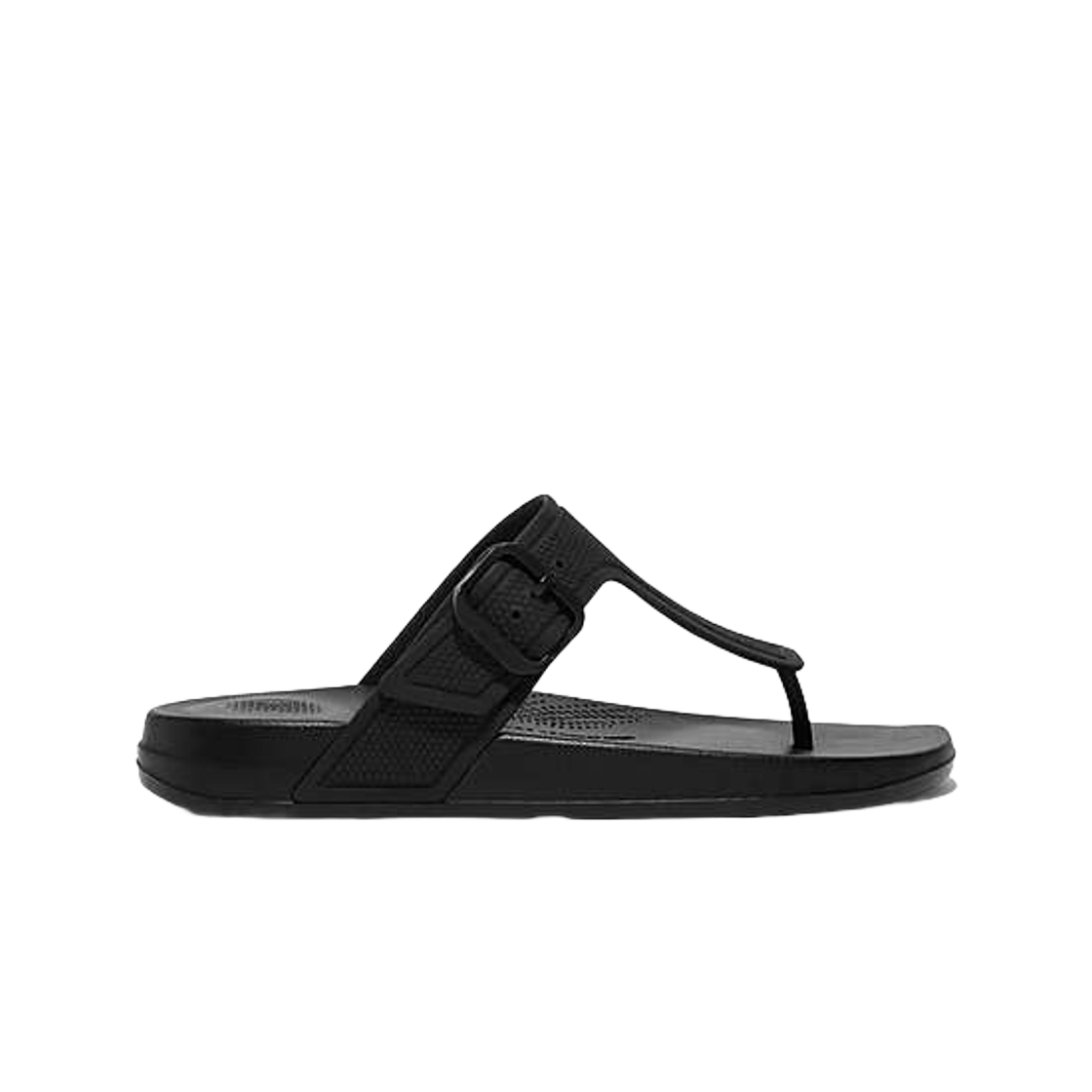 (W) 핏플랍 아이쿠션 어드저스터블 버클 플립플랍 올 블랙 | FITFLOP | KREAM