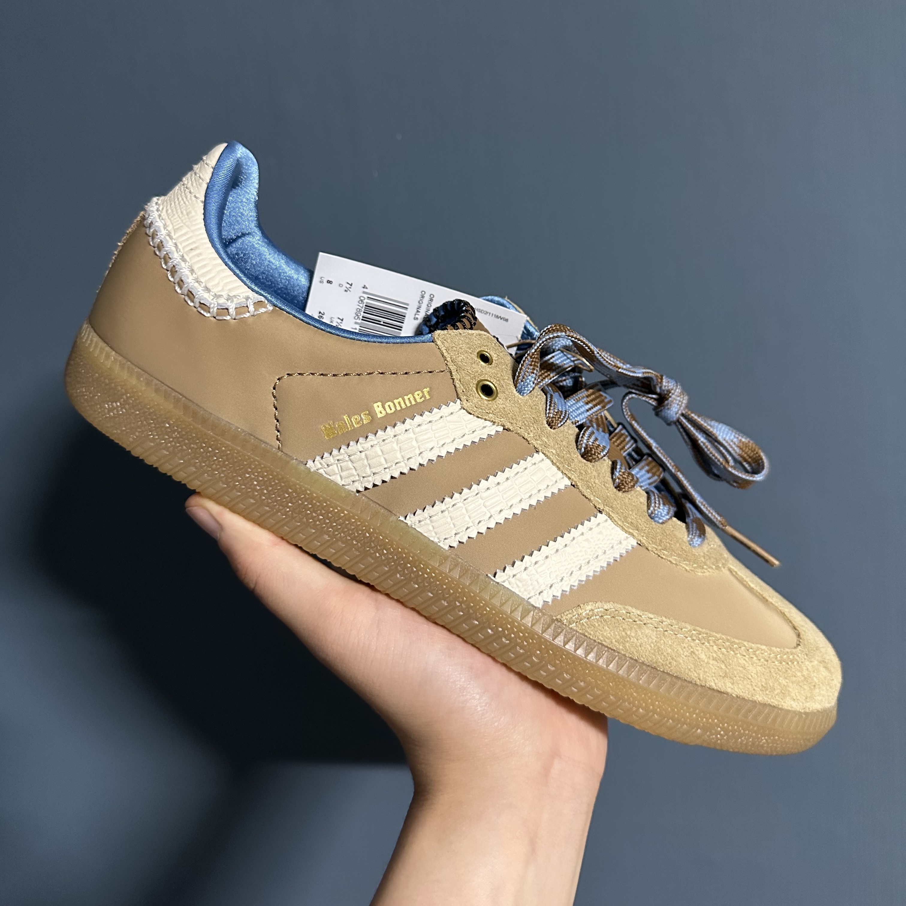 Adidas x Wales Bonner Samba Supplier Colour Wonder White 착용 스타일