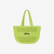 Stussy Raffia Tote Bag Lime