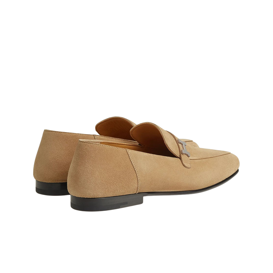 에르메스 지오바니 로퍼 스웨이드 카프스킨 & 팔라듐 하드웨어 베쥬 아흐질(Hermes Giovanni Loafer Suede Calfskin & Palladium Beige Argile) - 2