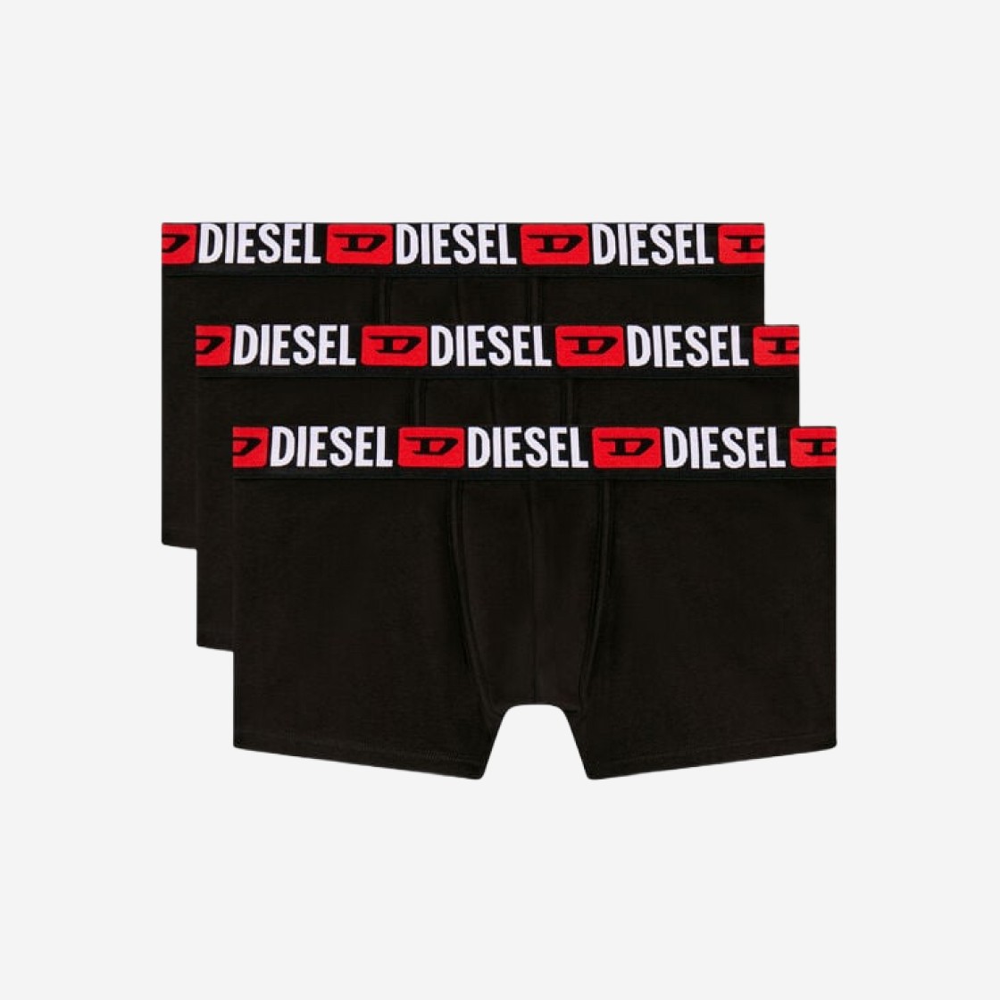 Diesel Umbx Damien All Over Logo Waist Boxers Black (3 Pack) 상세 이미지 1