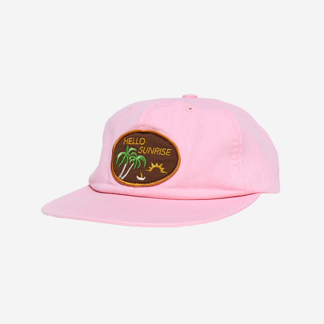 헬로선라이즈 팜트리 와펜 6패널 캡 코랄 핑크(Hello Sunrise Palm Tree Wappen 6Panel Cap Coral Pink) - 2
