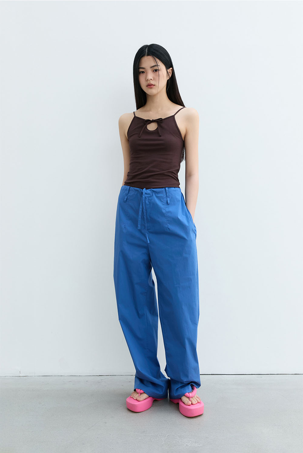 Studiotable Ribbon Sleeveless Brown 상세 이미지 2