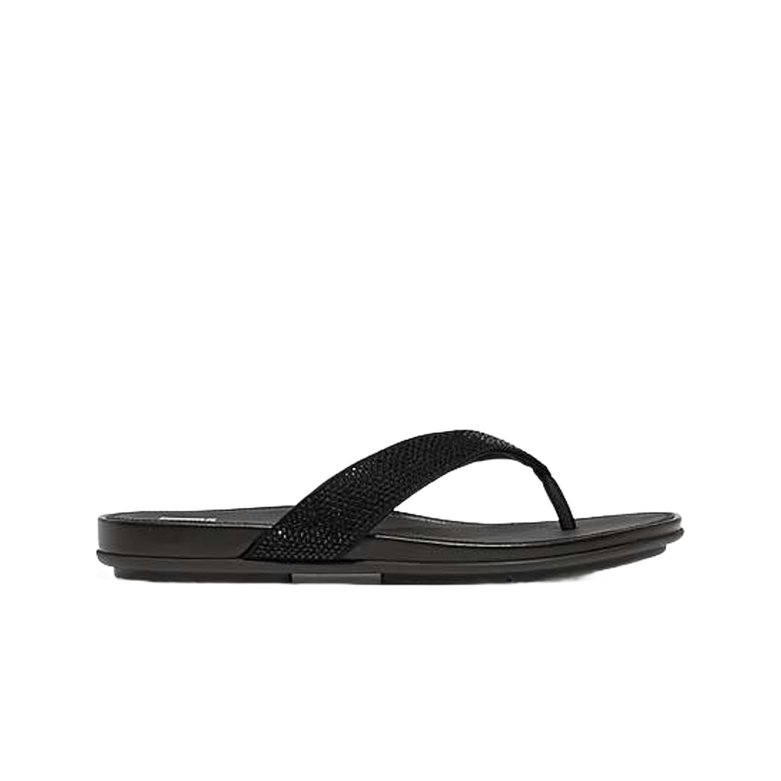 (W) 핏플랍 그라시에 크리스탈 플립플랍 블랙((W) FITFLOP Gracie Crystal Flip Flops Black) - 1