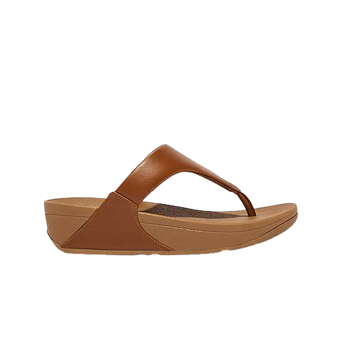 (W) 핏플랍 루루 레더 토 포스트 샌들 라이트 탄((W) FITFLOP Lulu Leather Toe Post Sandals Light Tan) - 1