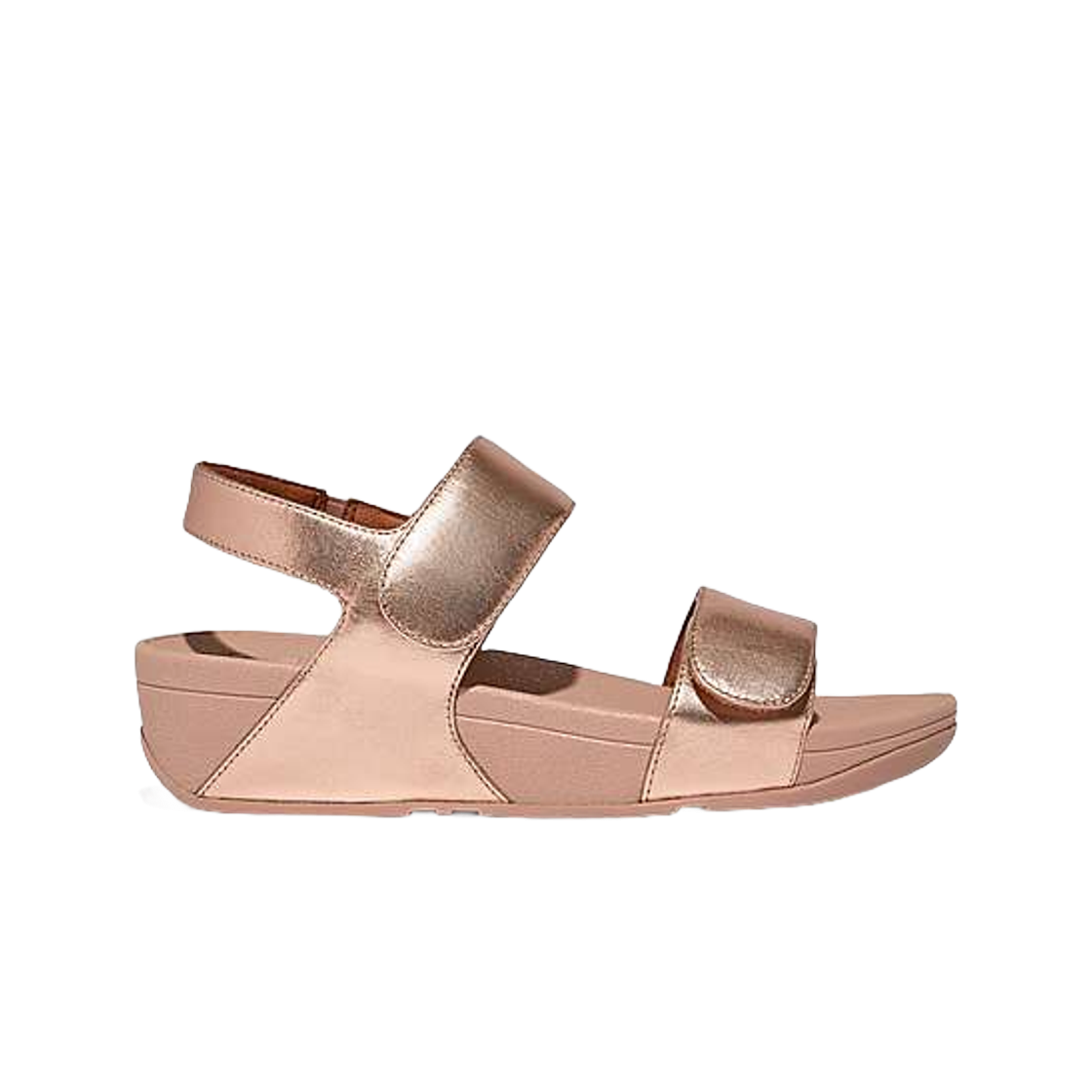 (W) 핏플랍 루루 어드저스터블 레더 샌들 로즈 골드((W) FITFLOP Lulu Adjustable Leather Sandals Rose Gold) - 1
