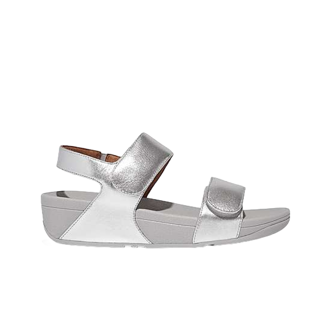 (W) 핏플랍 루루 어드저스터블 레더 샌들 실버((W) FITFLOP Lulu Adjustable Leather Sandals Silver) - 1