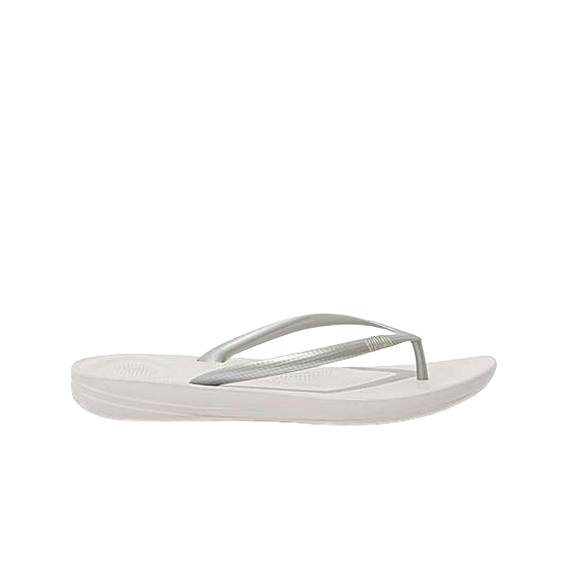 E54-011 (W) FITFLOP Iqushion Ergonomic Flip Flops Silver