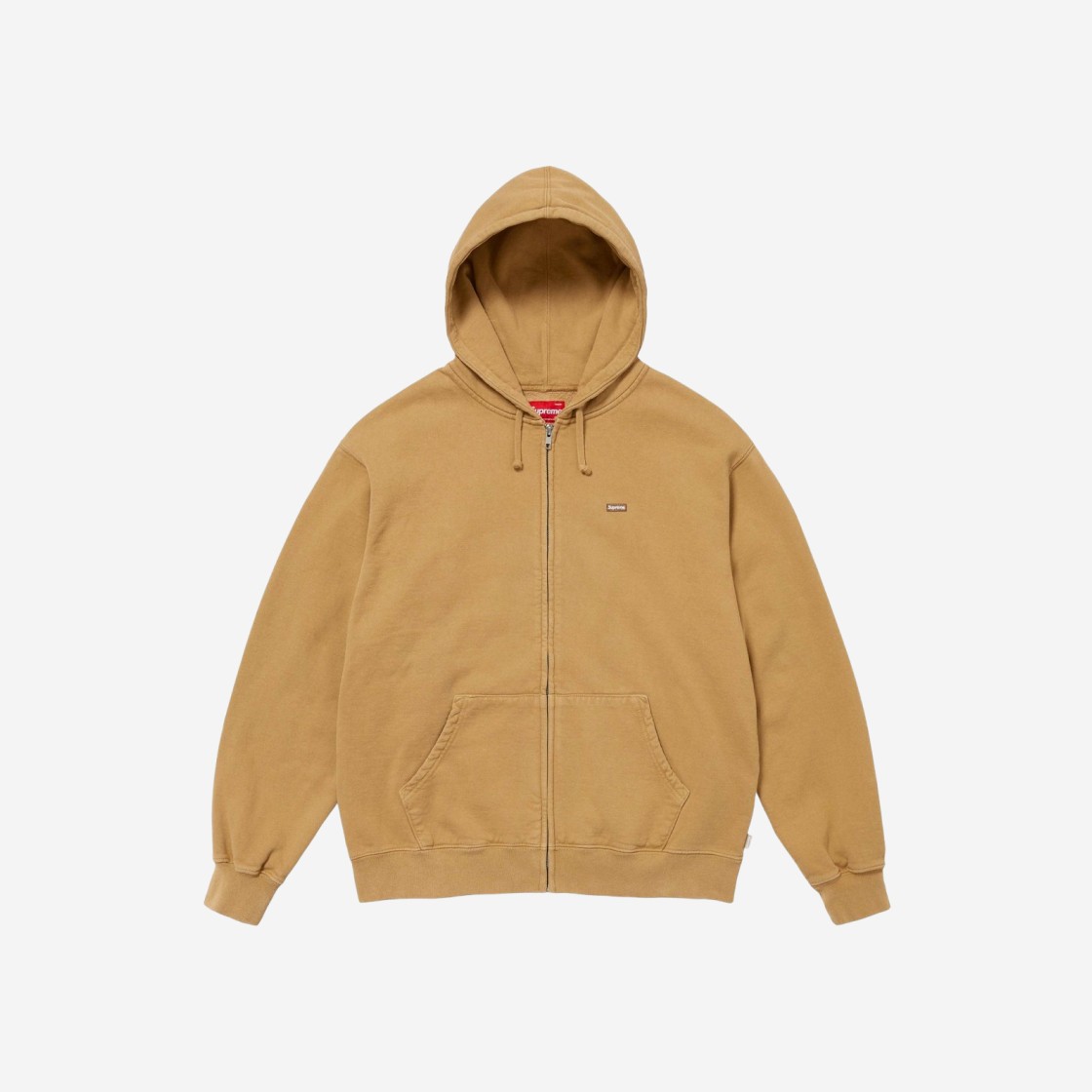 Supreme Overdyed Small Box Zip Up Hooded Sweatshirt Sand - 24SS 상세 이미지 1