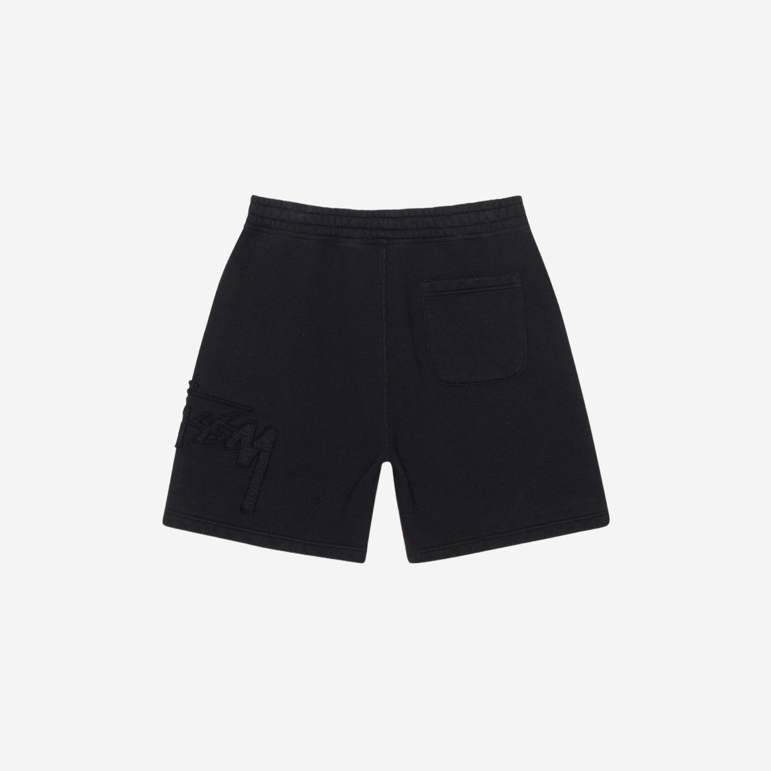 Stussy Tonal Applique Fleece Shorts Black 상세 이미지 2