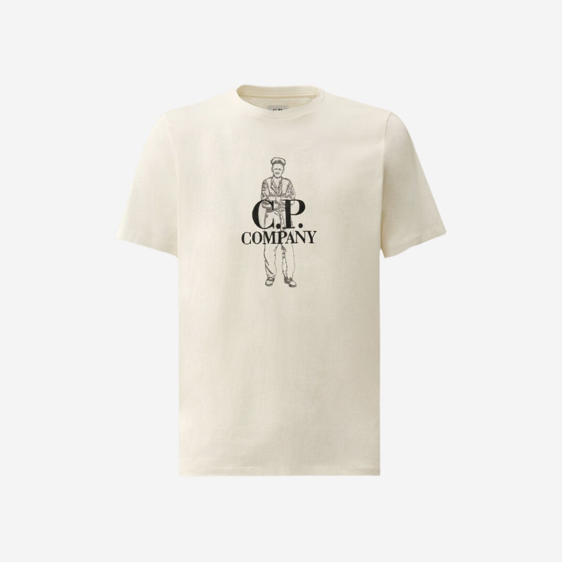 C.P. Company 1020 Jersey British Sailor T-Shirt Gauze White - 24SS 상세 이미지 1