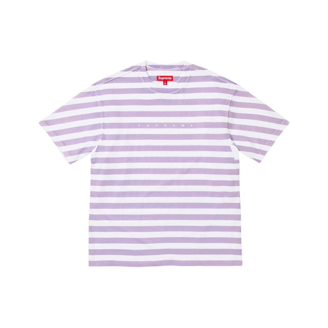 Supreme Overprint Stripe S/S Top Lavender - 24SS 상세 이미지 1