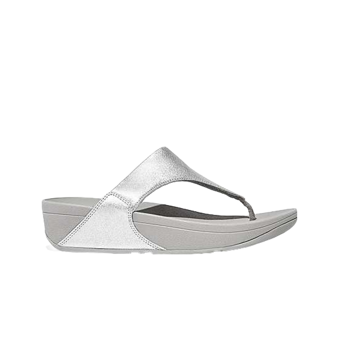 (W) 핏플랍 루루 레더 토 포스트 샌들 실버((W) FITFLOP Lulu Leather Toe Post Sandals Silver) - 1