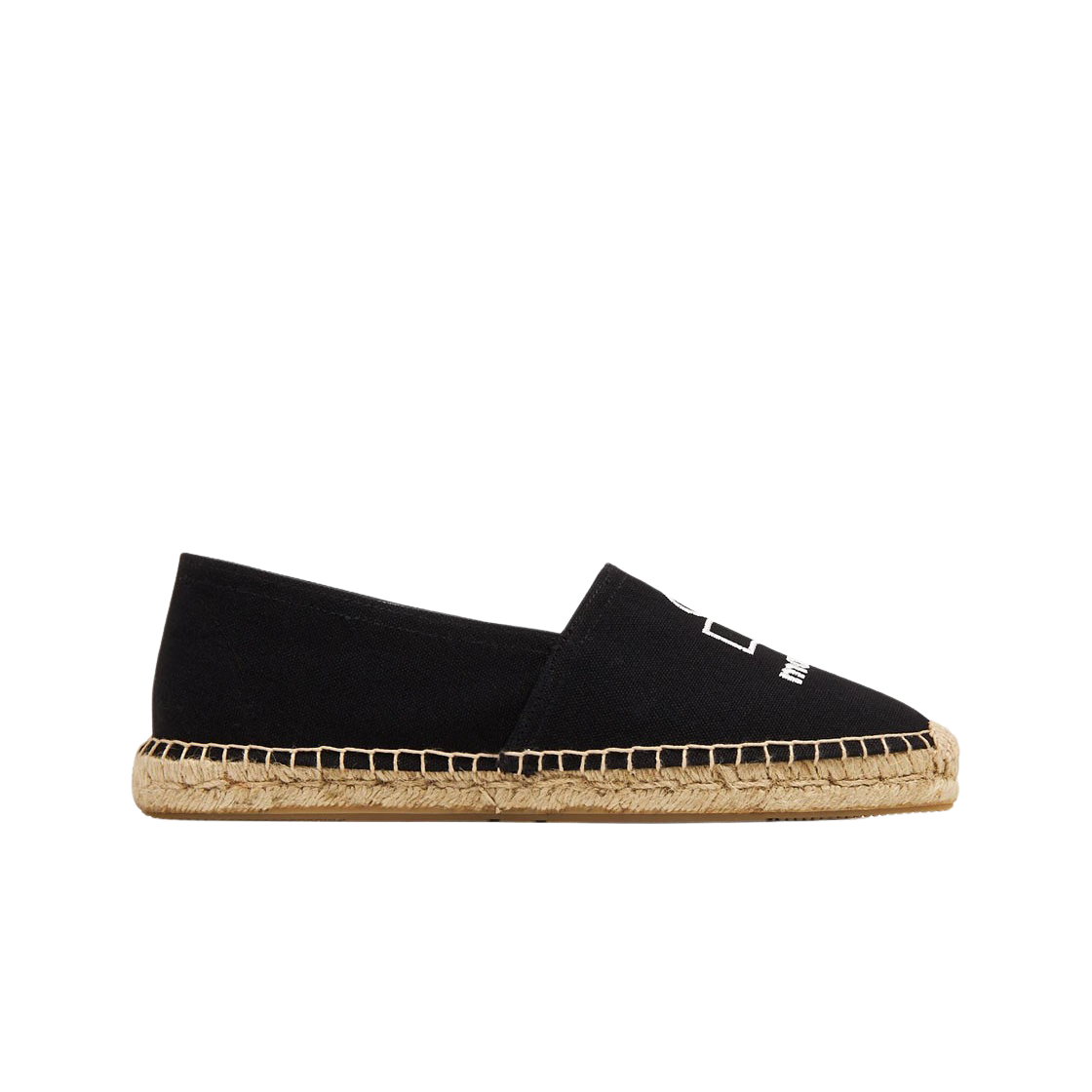 (W) 이자벨 마랑 카나에 로고 캔버스 에스파드리유 블랙((W) Isabel Marant Canae Logo Canvas Espadrilles Black)