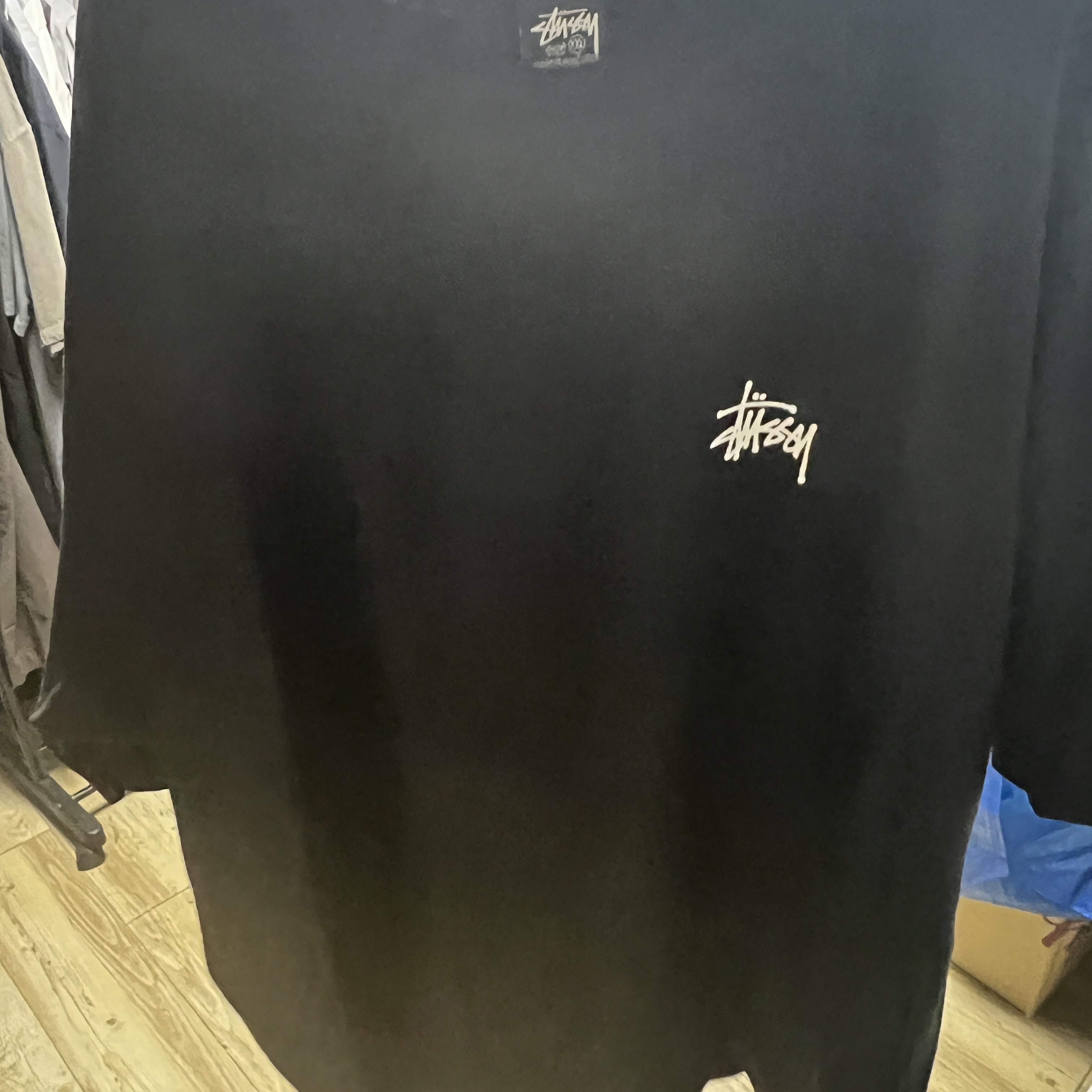 Stussy Melted T-Shirt Black 착용 스타일 - 2