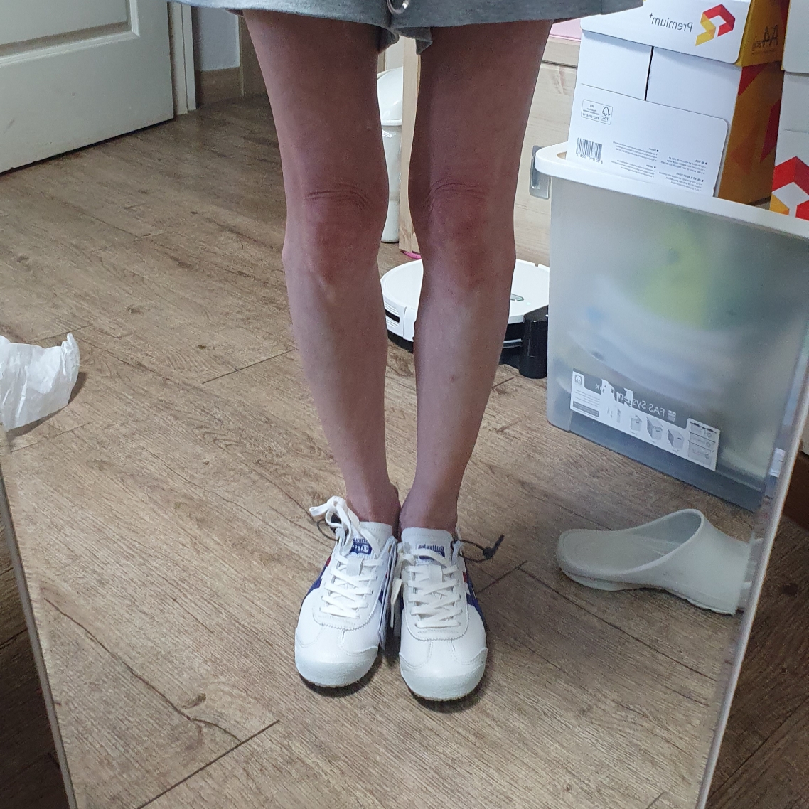 Onitsuka Tiger Mexico 66 White Dark Blue 착용 스타일 - 2