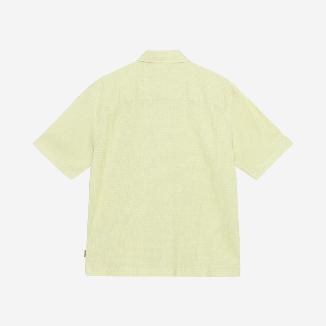 Stussy Boxy Flat Hem Crinkled Shirt Lime 상세 이미지 2