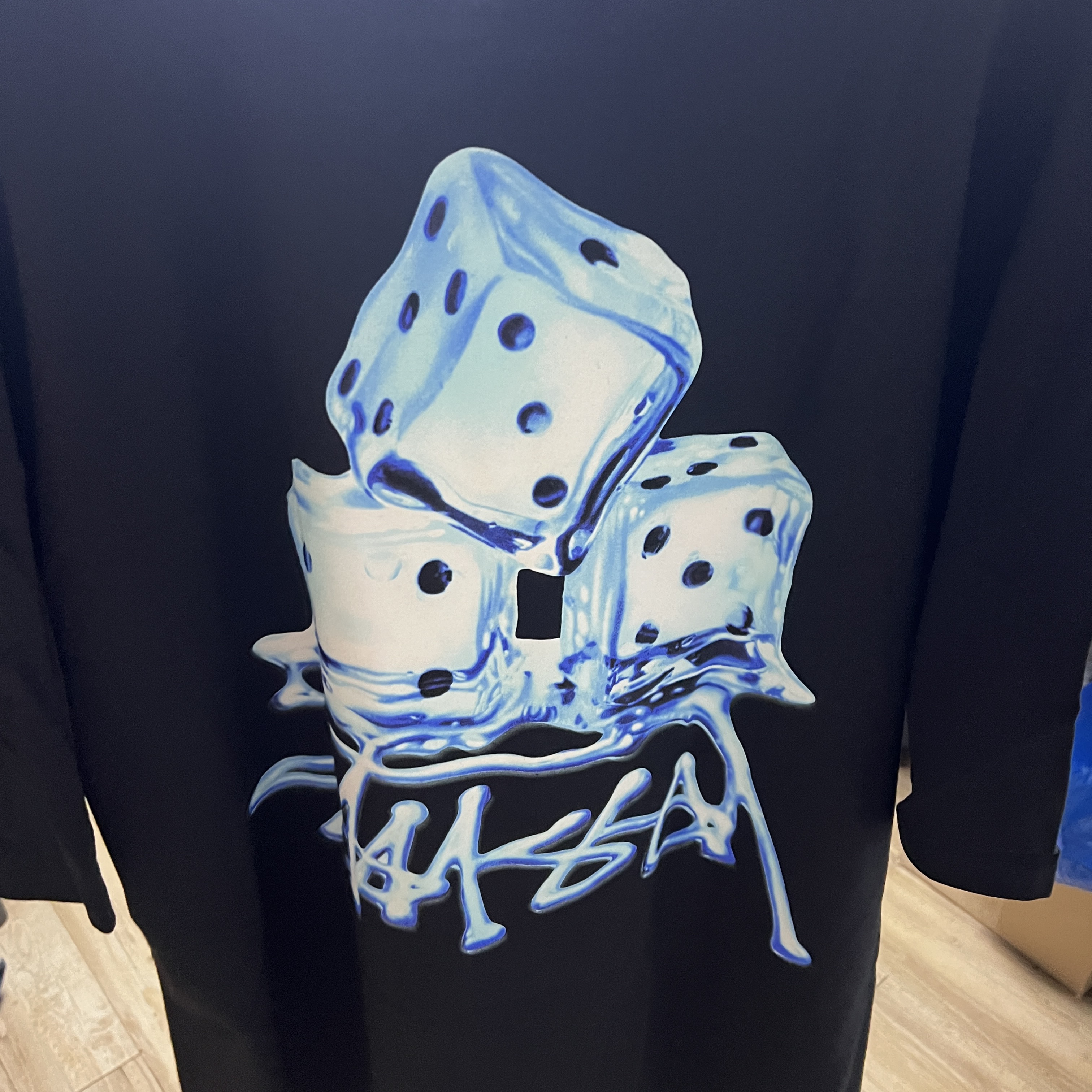 Stussy Melted T-Shirt Black 착용 스타일 - 3