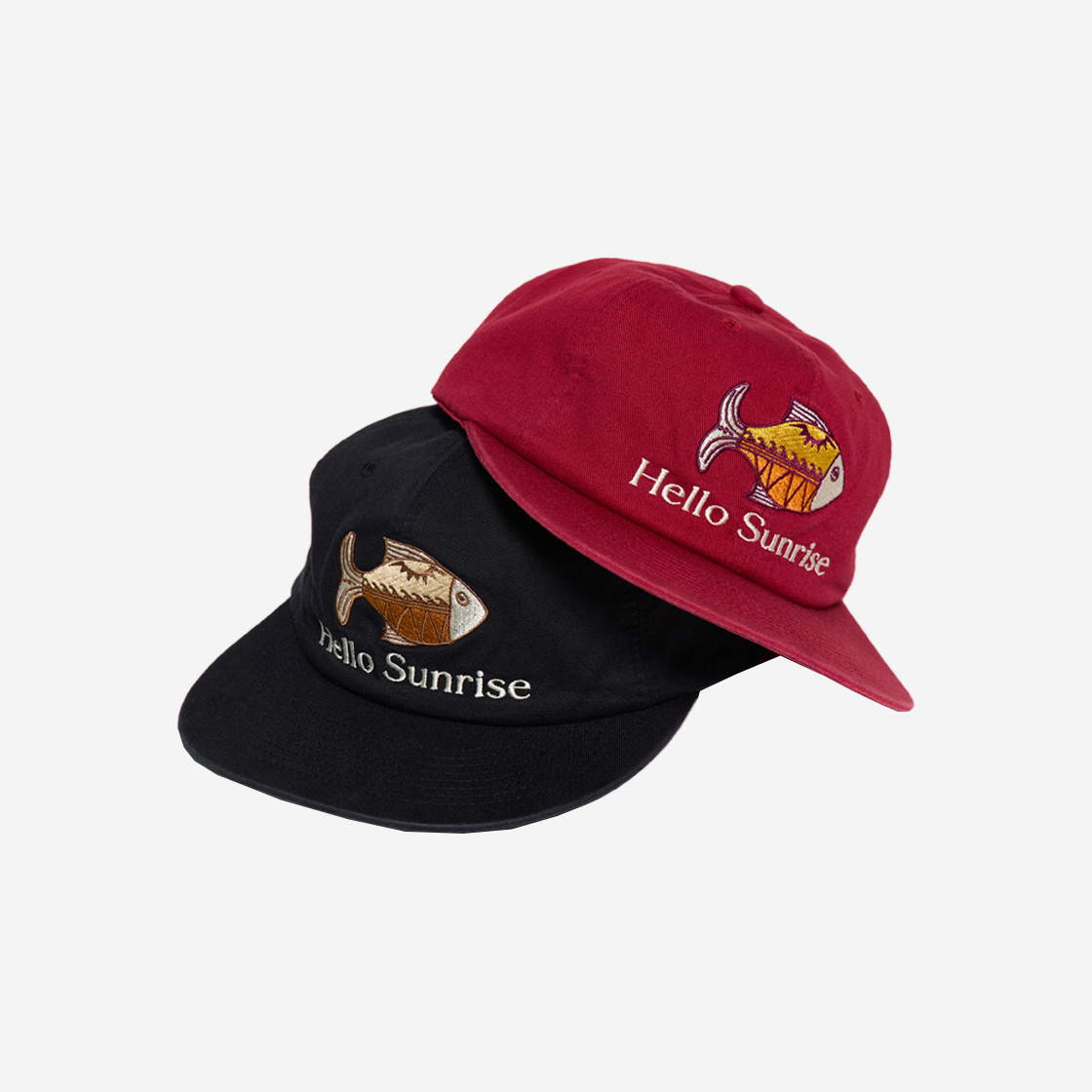 헬로선라이즈 에스닉 피쉬 6패널 캡 레드(Hello Sunrise Ethnic Fish 6Panel Cap Red) - 4