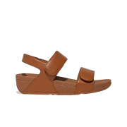 (W) FITFLOP Lulu Adjustable Leather Sandals Light Tan